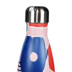 Abstract Theme Multicolor water bottle steel 500ml top