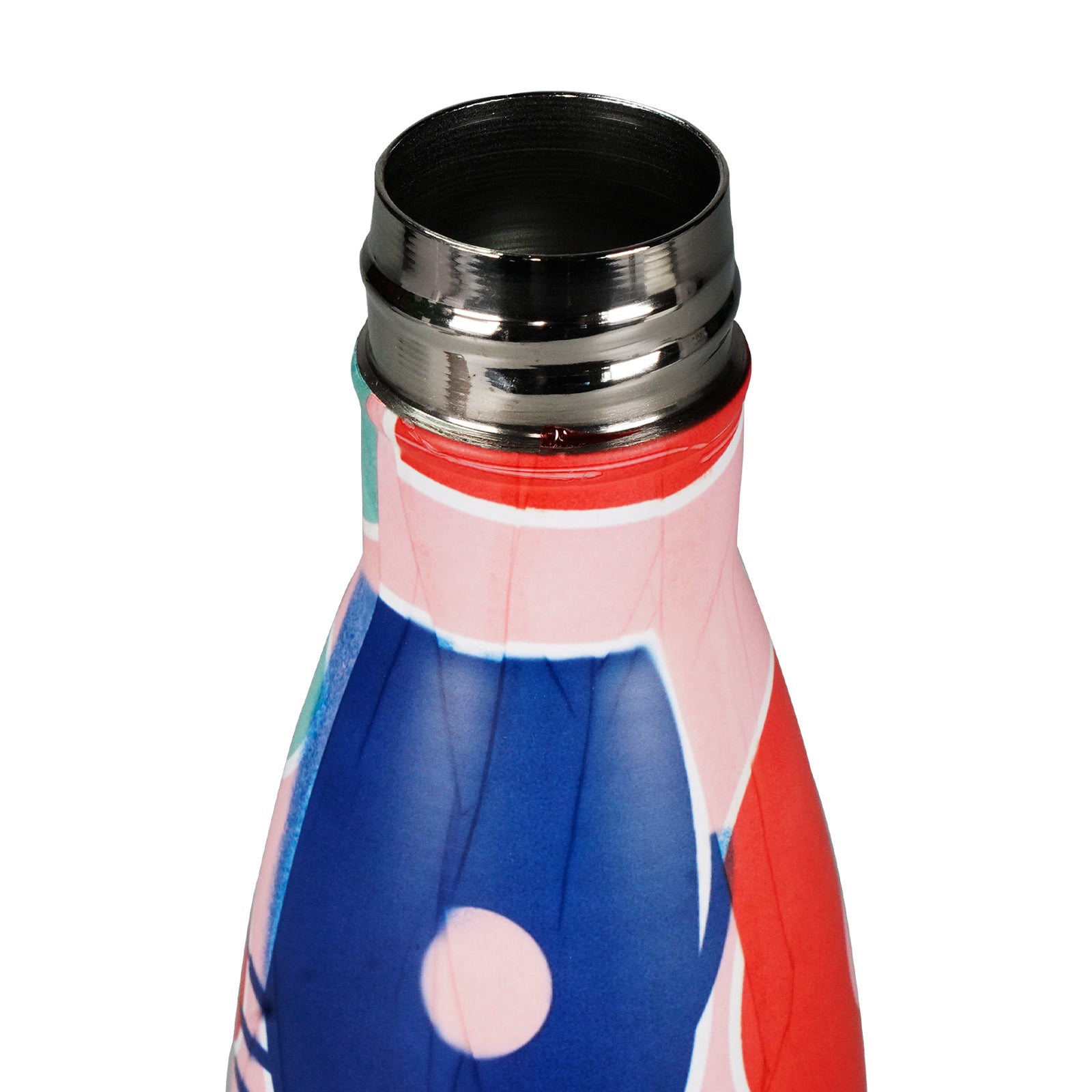 Abstract Theme Multicolor water bottle steel 500ml cap open