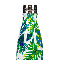 Leaf Theme steel water bottle open