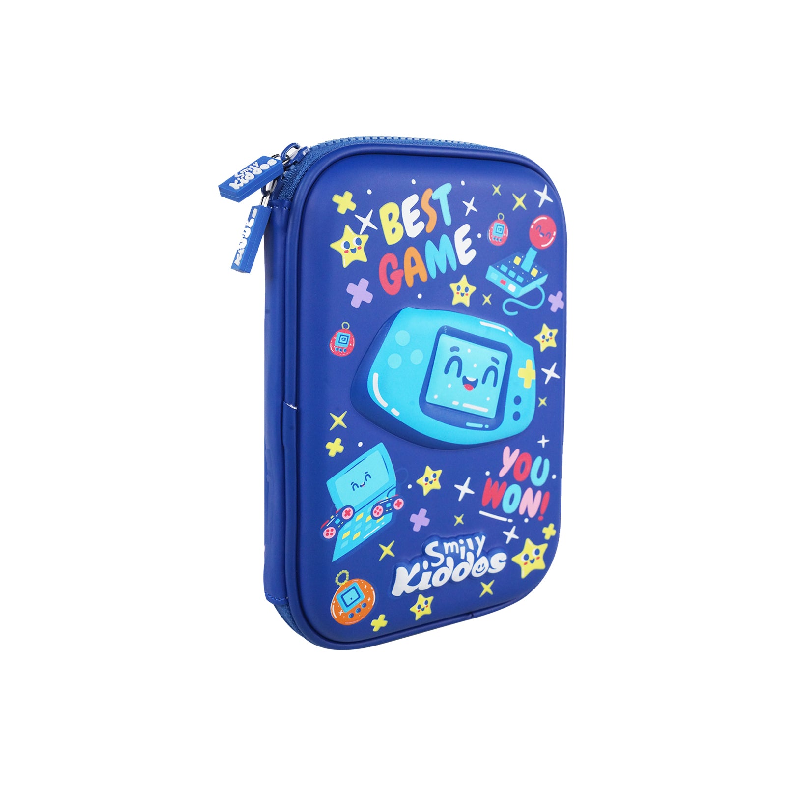 Single Compartment Pencil Case V3 | Gamer Theme | Durable & Spacious Hardtop Stationery Organizer - Blue