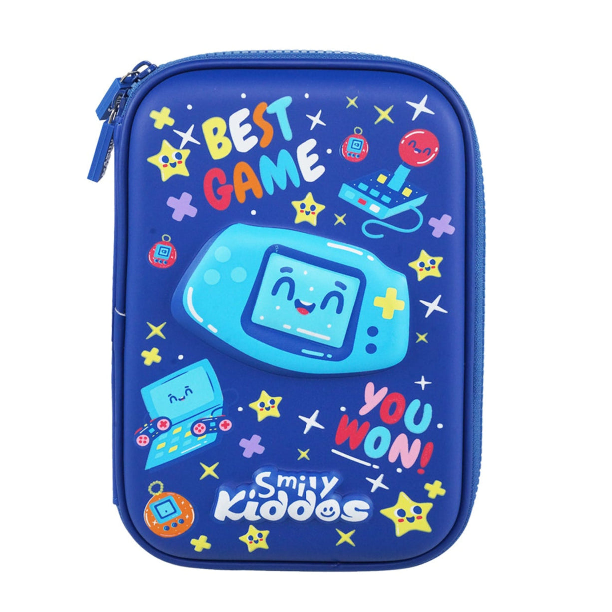 Single Compartment Pencil Case V3 | Gamer Theme | Durable & Spacious Hardtop Stationery Organizer - Blue