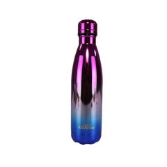 Smily Kiddos 500 ML Stainless Steel Holographic Water Bottle - Glossy Purple