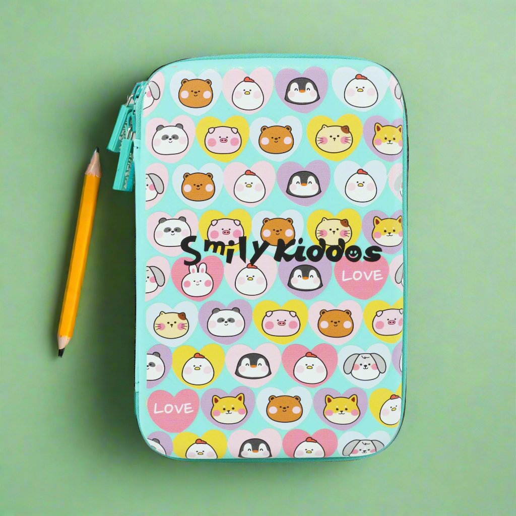 Smily Kiddos Single Compartment Eva Pencil Cute Animals - Multicolor