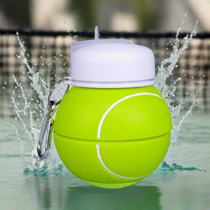 Smily Kiddos Silicone Expandable & Foldable Tennis Ball  Silicone Water Bottle | Capacity 550 mL