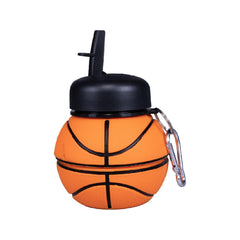 Smily Kiddos Silicone Expandable & Foldable Basket Ball Silicone Water Bottle | Capacity 550 Ml