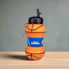 Smily Kiddos Silicone Expandable & Foldable Basket Ball Silicone Water Bottle | Capacity 550 Ml