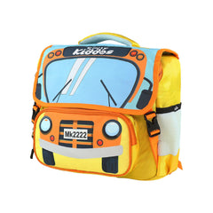 Smily Kiddos School Bags for Kids – School Bus Theme Bag for Kids, Boys, Lightweight, | 12 x 33 x 24 CM) Yellow