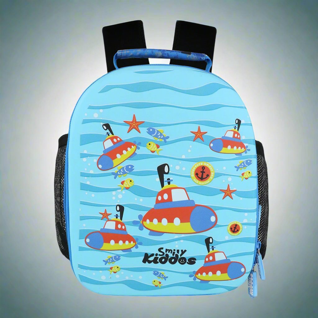 Smily Kiddos Eva Pre School Backpack Submarine Theme - Light Blue