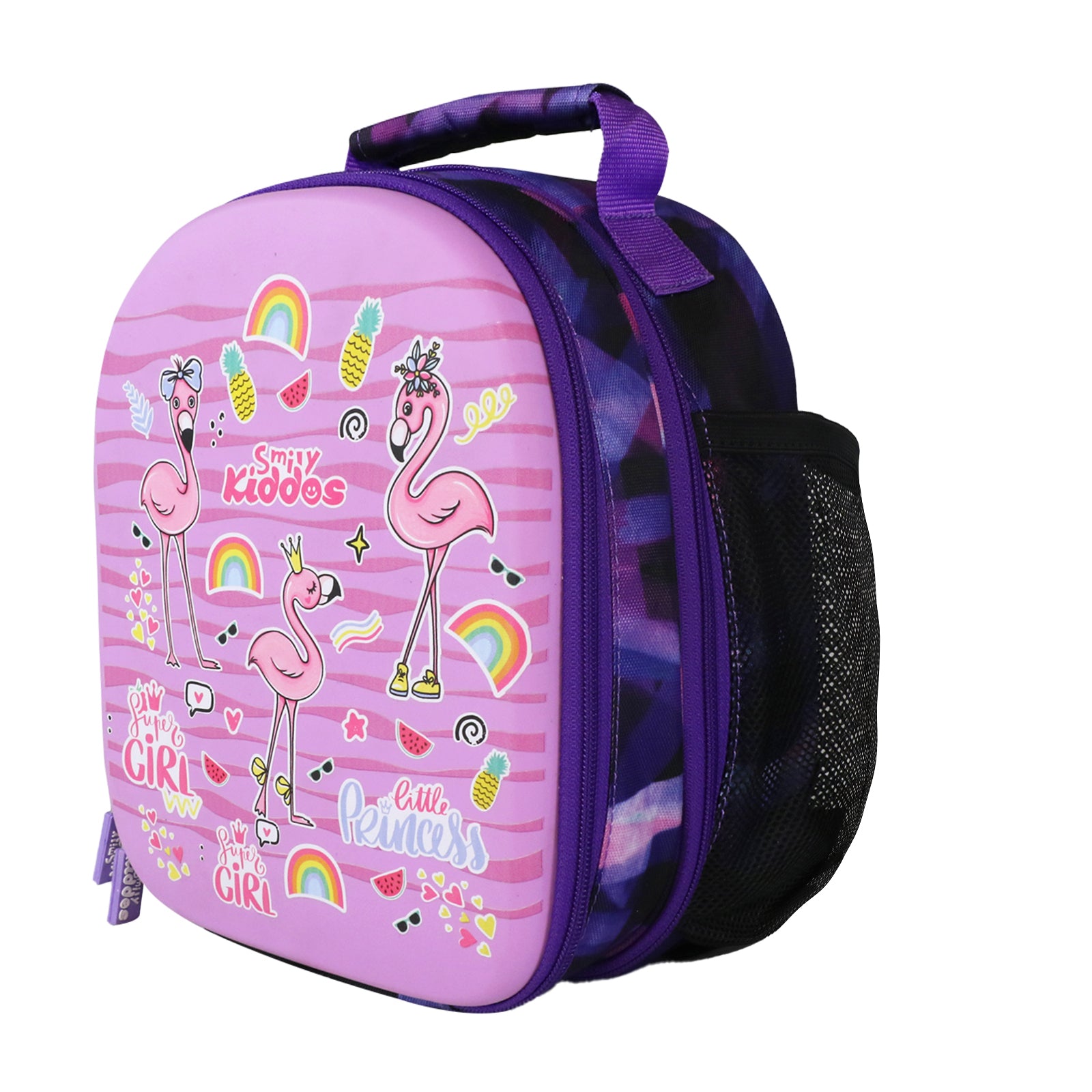 Smily Kiddos Eva Pre School Backpack Flamingo Theme -Purple