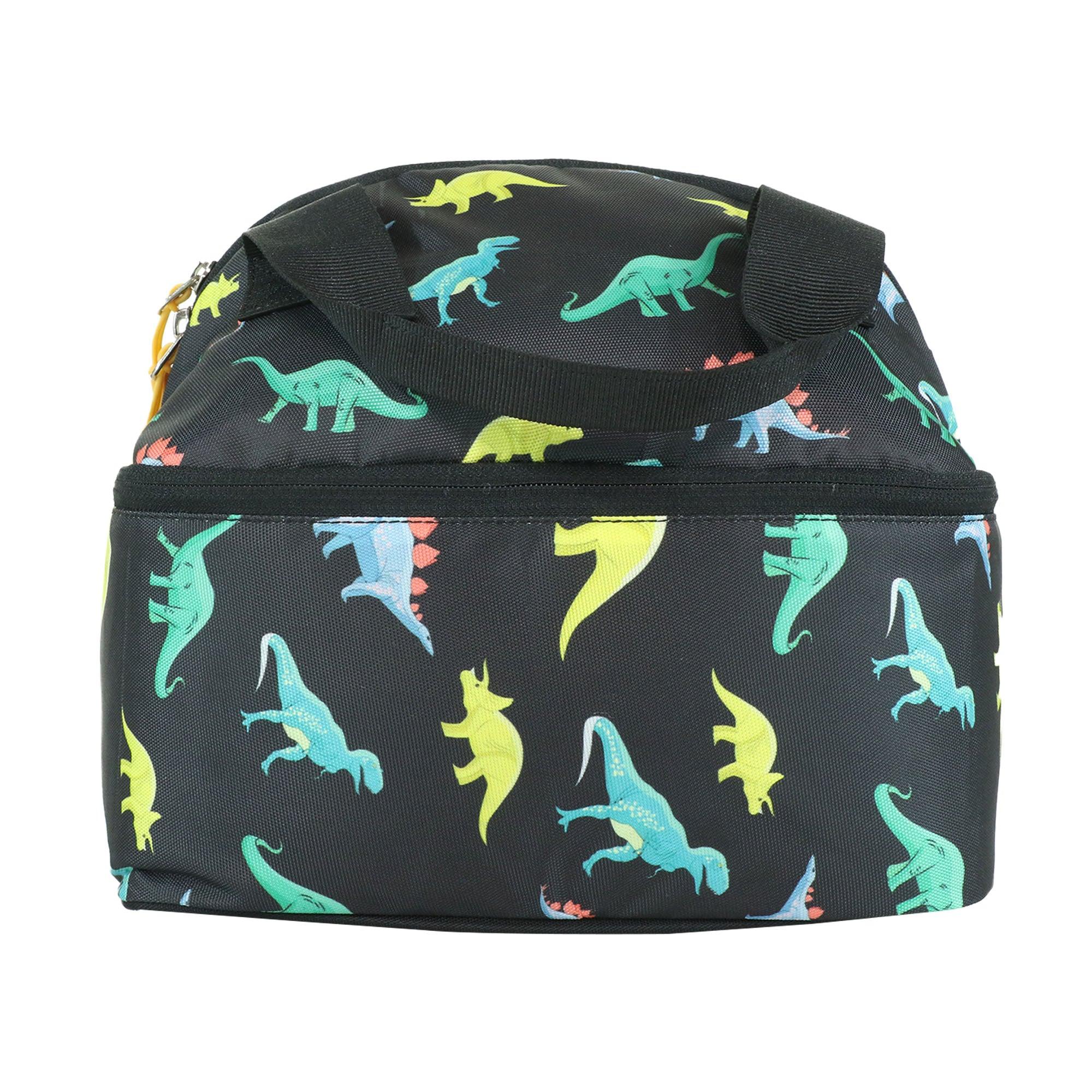 Smily Kiddos Double Decker Lunch Bag Dino Theme - Black LxWxH :25.5 X 17 X 20 CM