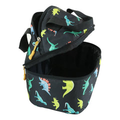 Smily Kiddos Double Decker Lunch Bag Dino Theme - Black LxWxH :25.5 X 17 X 20 CM