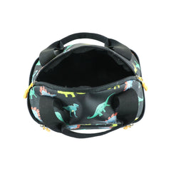 Smily Kiddos Double Decker Lunch Bag Dino Theme - Black LxWxH :25.5 X 17 X 20 CM