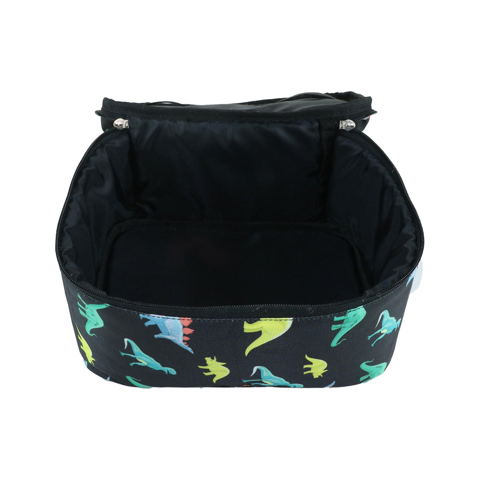 Smily Kiddos Double Decker Lunch Bag Dino Theme - Black LxWxH :25.5 X 17 X 20 CM