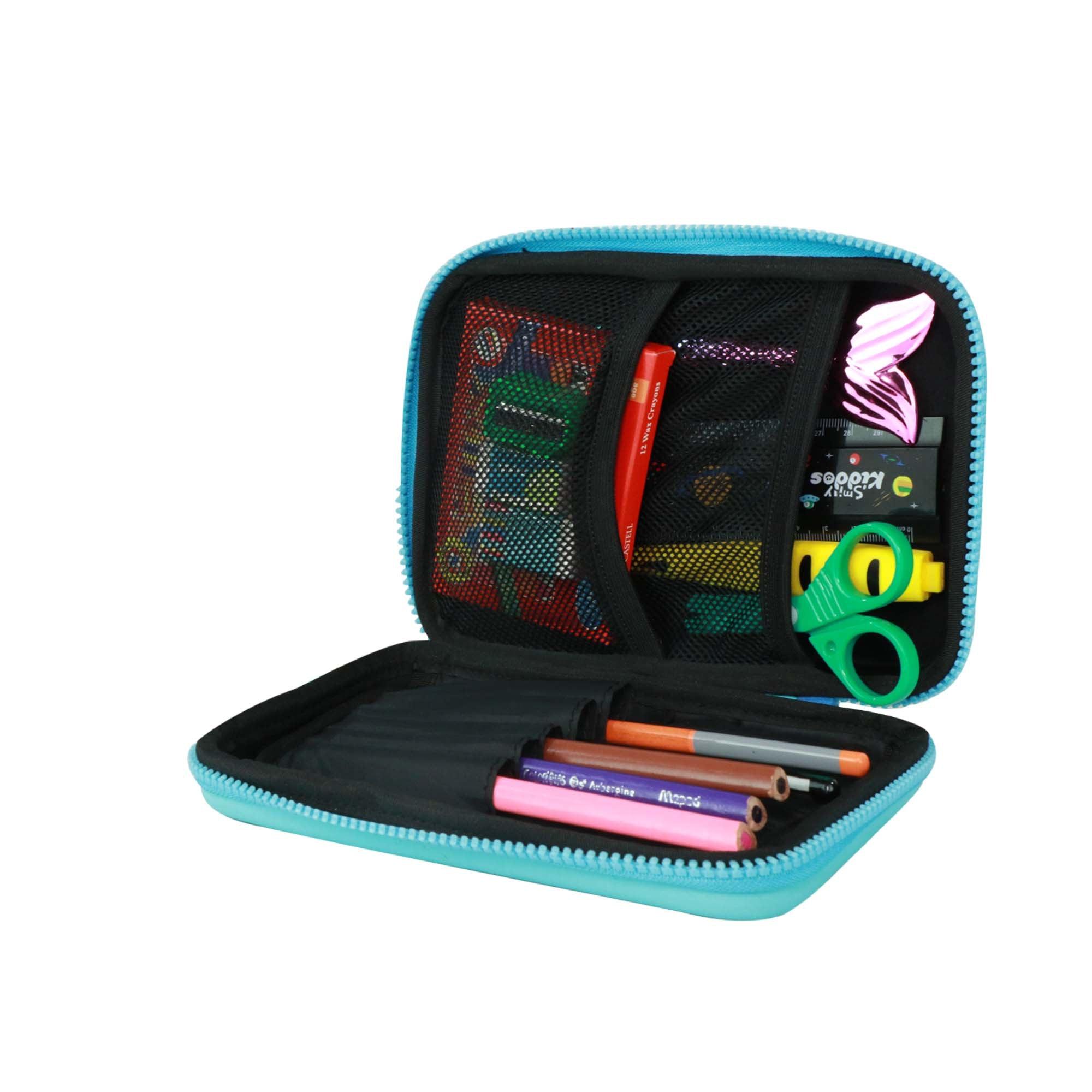 Smily Kiddos - Licensed Chhota Bheem  - Stylish & Spacious Hardtop EVA Pencil Case BTS - Light Blue