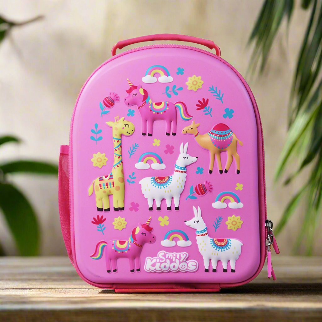 Smily Kiddos Hartop Eva Lunch Bag V2 Animal Theme Pink