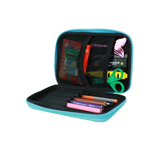 Image of Smily Kiddos Single Compartment Eva Pencil Happy Panda - Light Blue