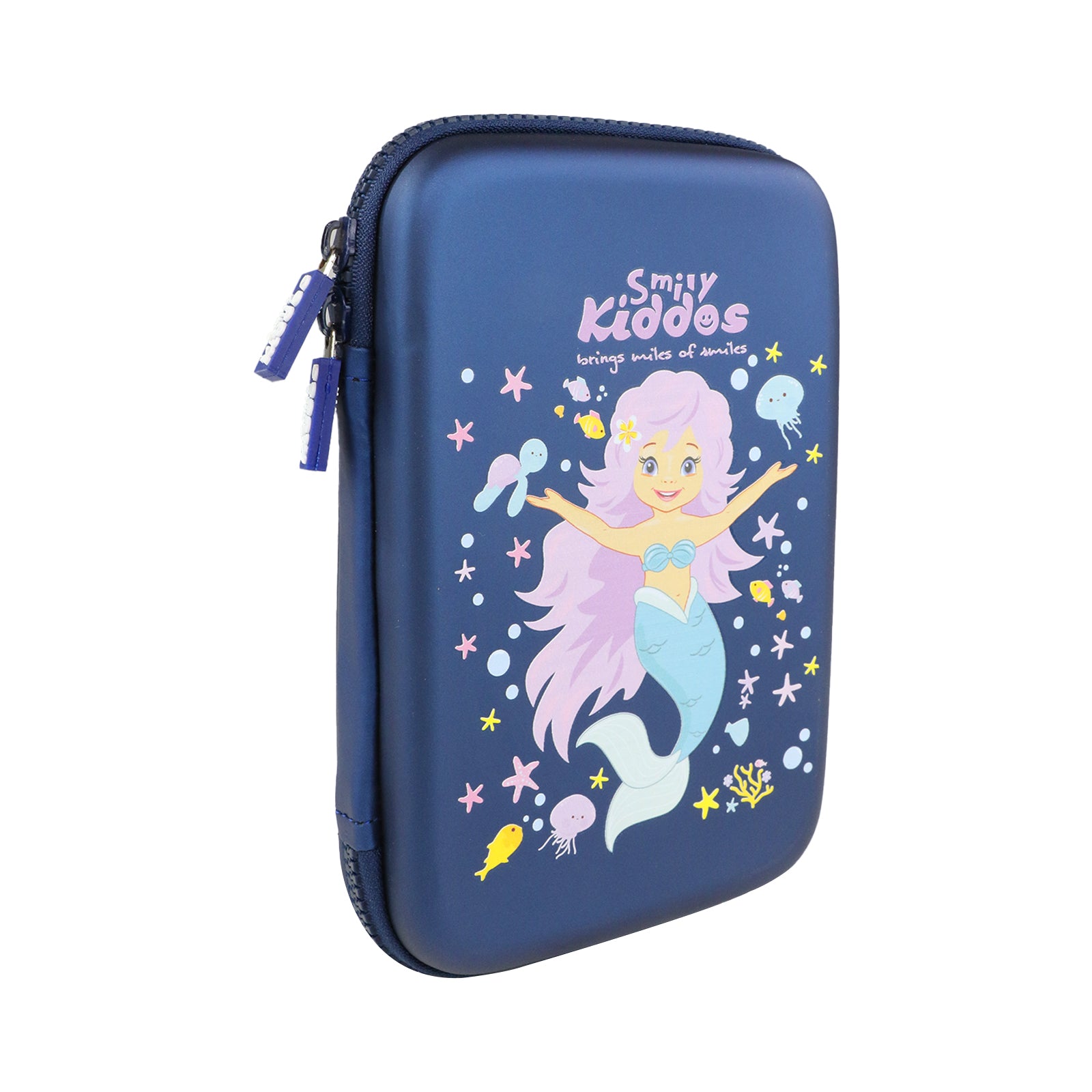 Smily Kiddos Single compartment eva pencil case - Mermaid Theme Blue