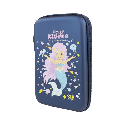 Image of Smily Kiddos Single compartment eva pencil case - Mermaid Theme Blue