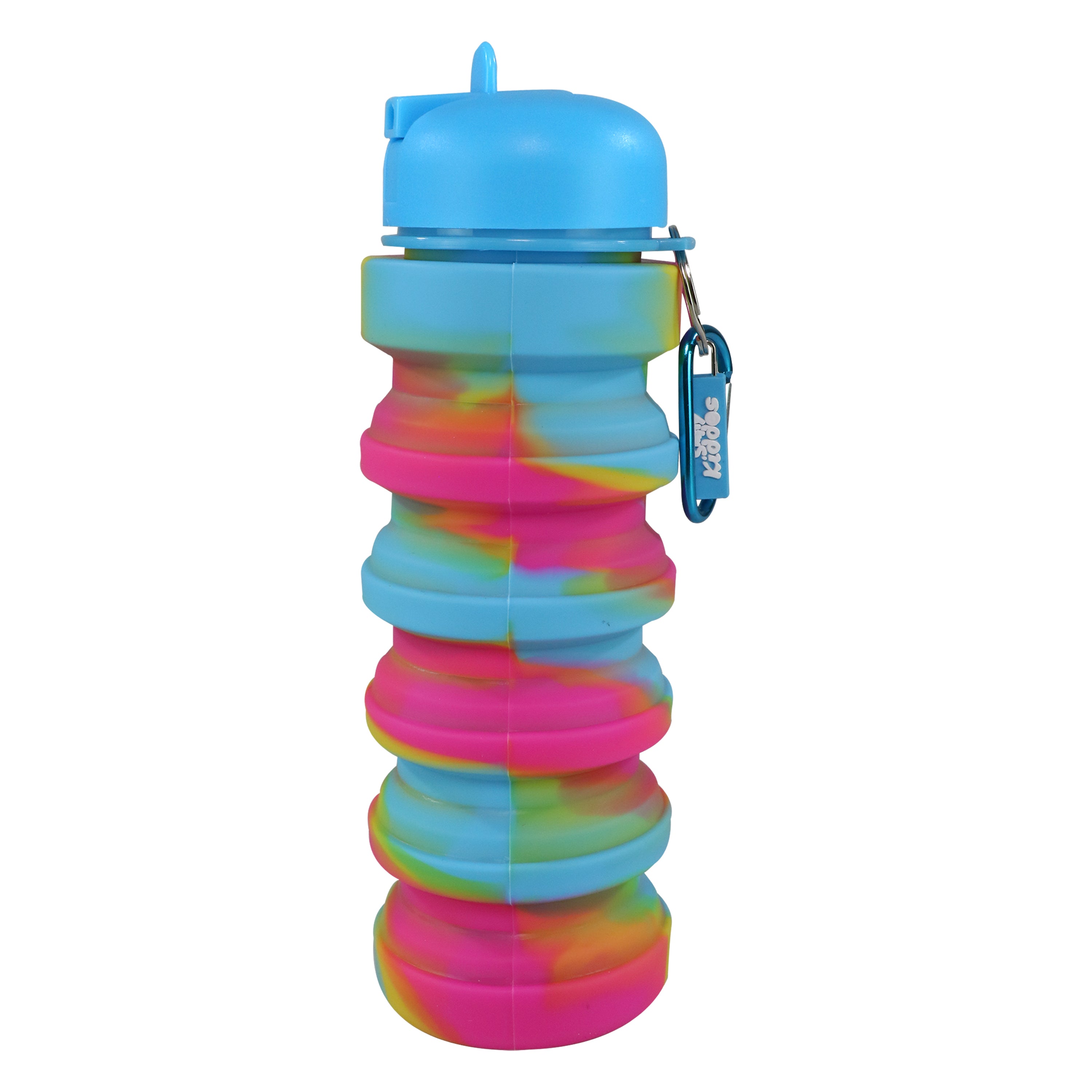 Smily Kiddos Silicone Expandable & Foldable Water Bottle Light Blue