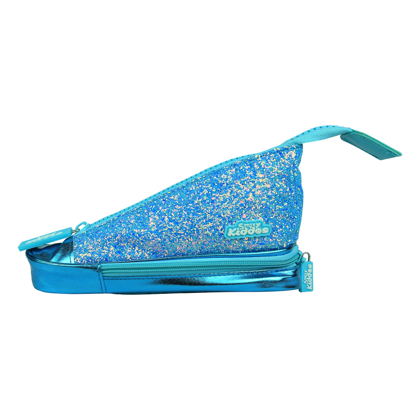 Sneaker Pencil Case with Dual Zip Closure - Aqua