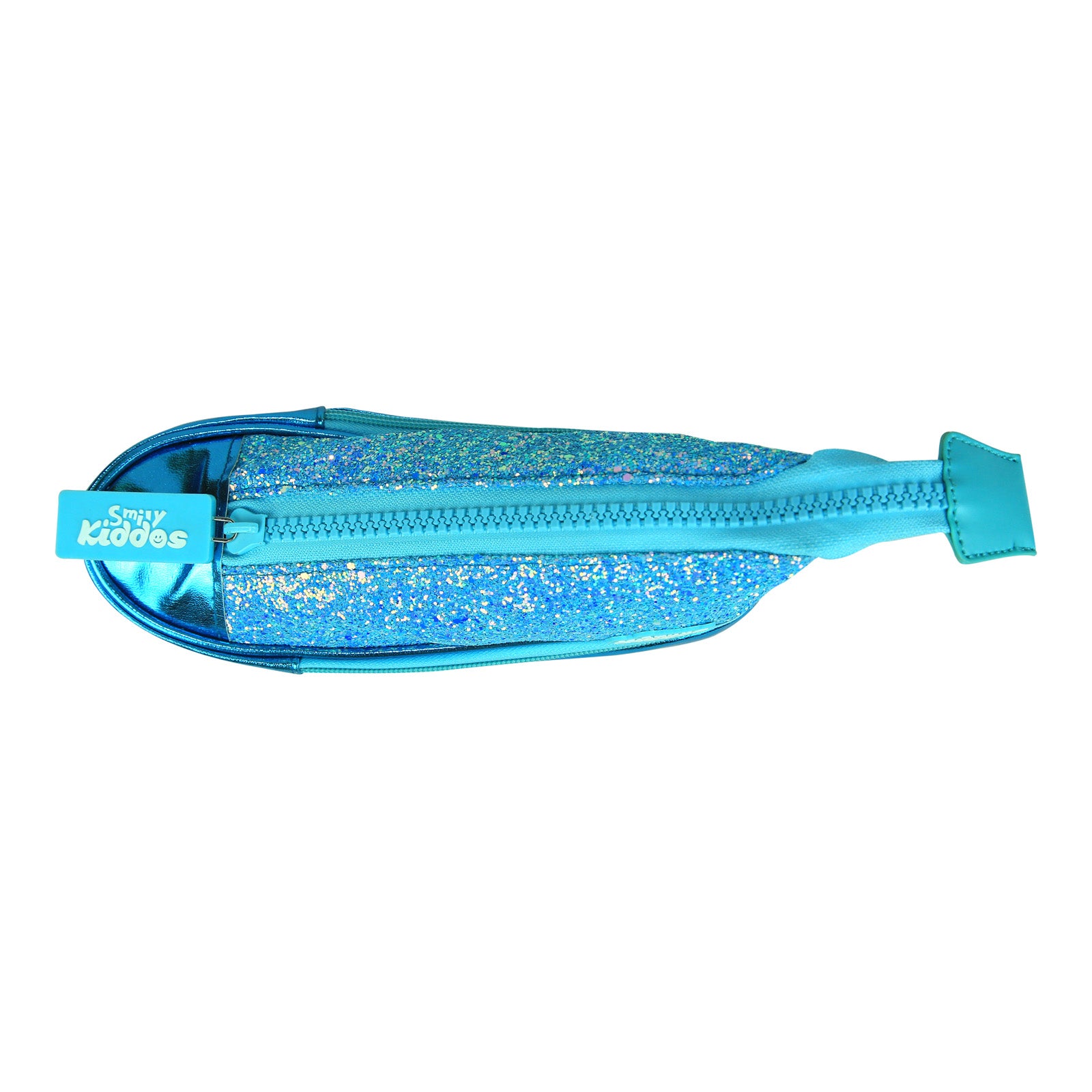 Sneaker Pencil Case with Dual Zip Closure - Aqua