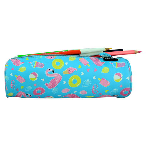 Image of Smily Kiddos Round Pencil Pouch ( Light Blue )