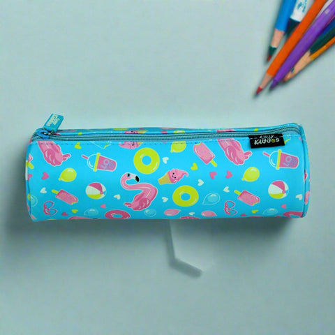 Image of Smily Kiddos Round Pencil Pouch ( Light Blue )