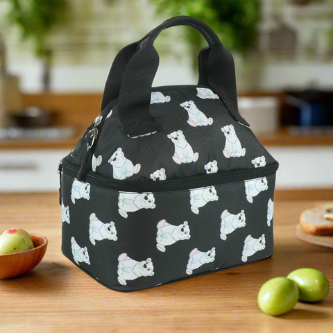 Image of Smily Kiddos Double Decker Lunch Bag Panda Theme - Black LxWxH :25.5 X 17 X 20 CM