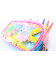 Smily Kiddos Fancy Transparent Pencil Case Light Blue