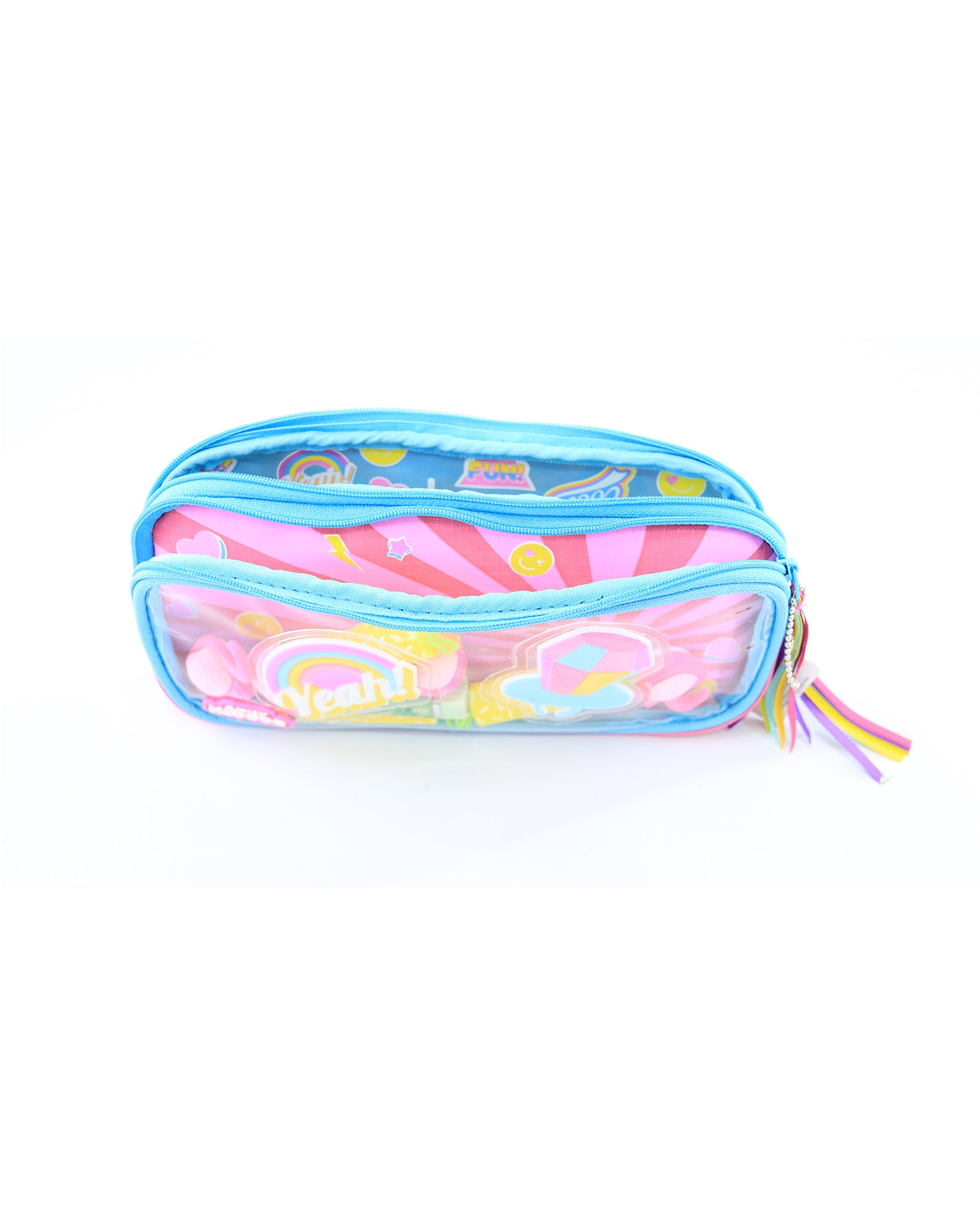 Smily Kiddos Fancy Transparent Pencil Case Pink