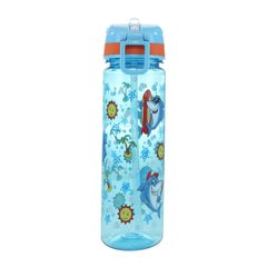 Smily Kiddos Straight Water Bottle With Flip Top Nozzle Happy Shark