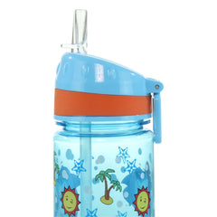 Smily Kiddos Straight Water Bottle With Flip Top Nozzle Happy Shark