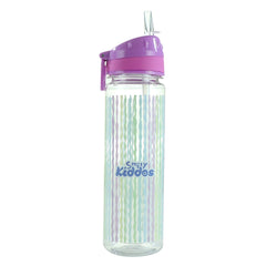 Smily Kiddos Straight Water Bottle With Flip Top Nozzle Ribbon Theme