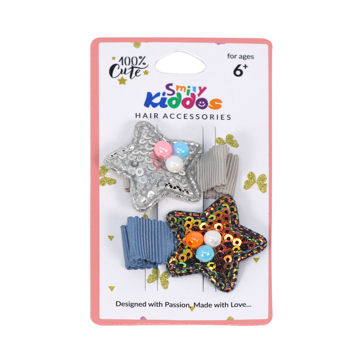 Smily Kiddos Sequine Star Hair Clip Set - 2