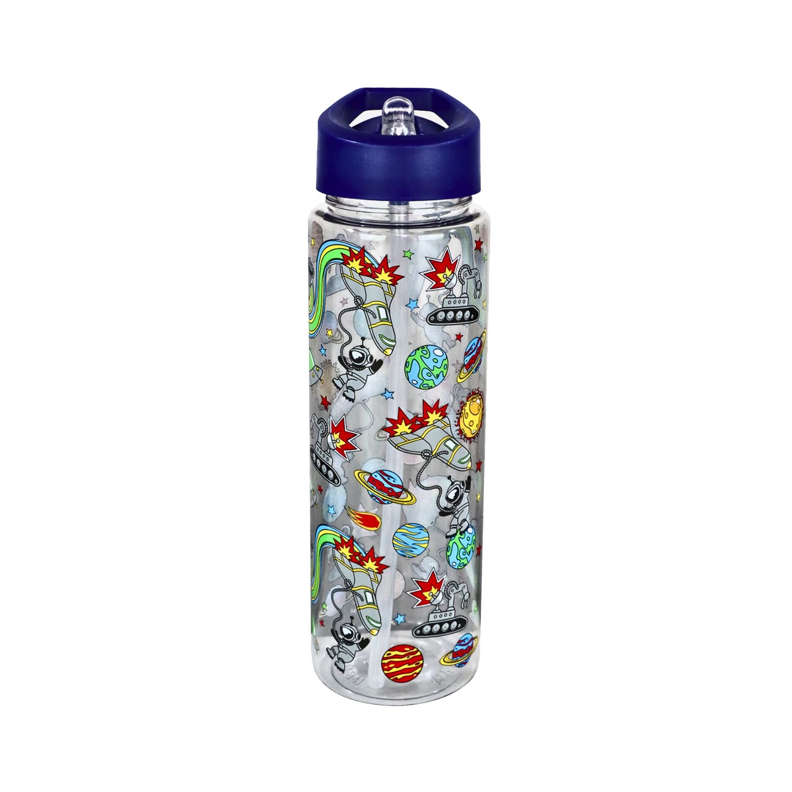 Smily kiddos Sipper Bottle 750 ml - Space Theme | Blue