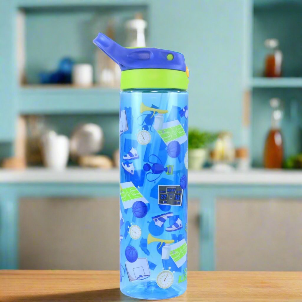 Smily kiddos Sipper Bottle 750 ml - Basket Ball Theme Blue