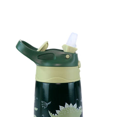 Smily Kiddos Insulated Water Bottle 450ml - Dino Theme Green