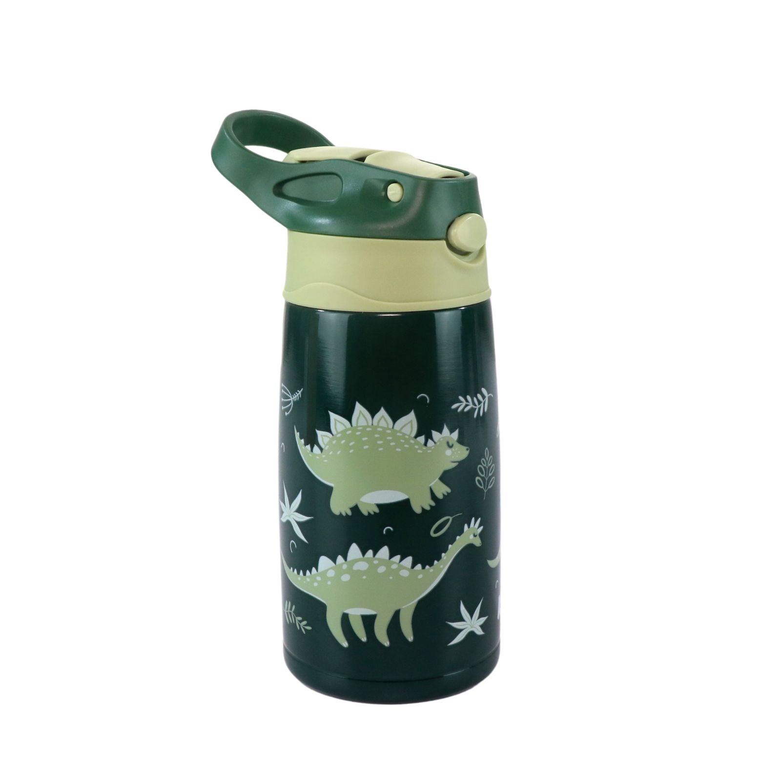 Smily Kiddos Insulated Water Bottle 450ml - Dino Theme Green