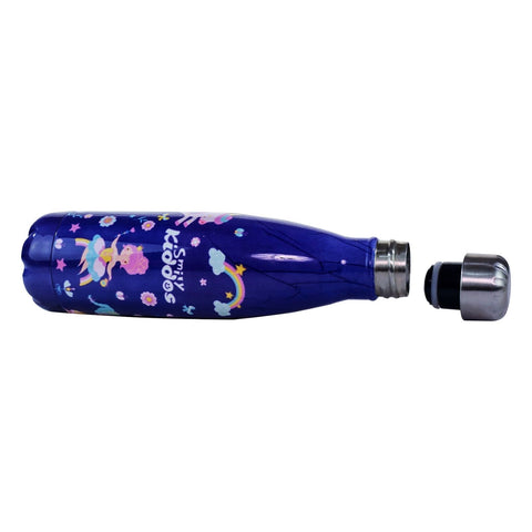 Image of Smily Kiddos Steel Water Bottle Violet  - Unicorn Theme