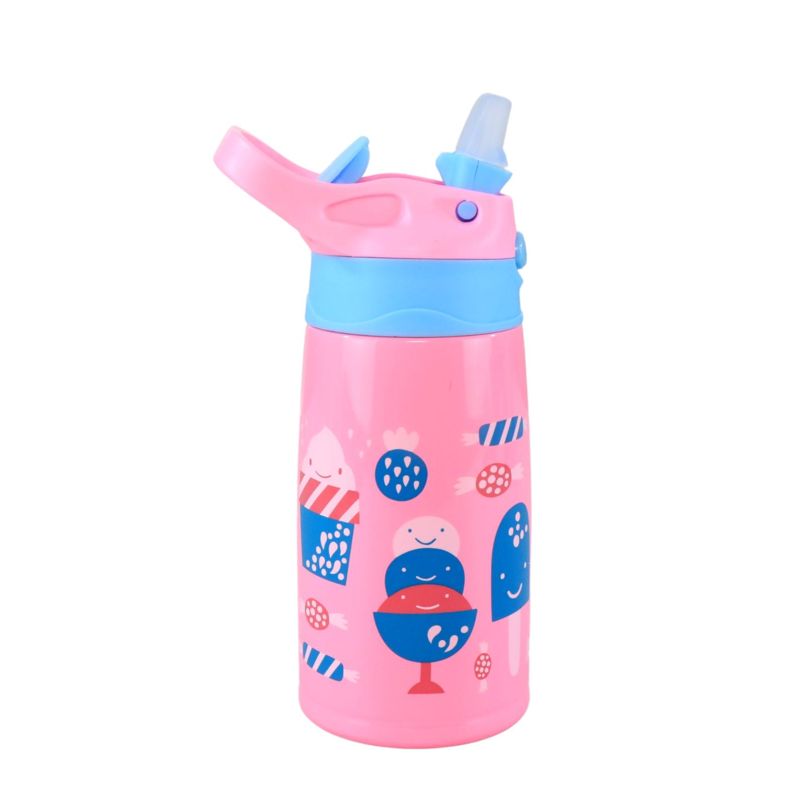 Smily Kiddos Insulated Water Bottle 450ml - Ice Cream Theme Pink