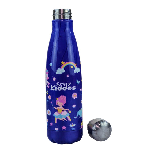 Image of Smily Kiddos Steel Water Bottle Violet  - Unicorn Theme