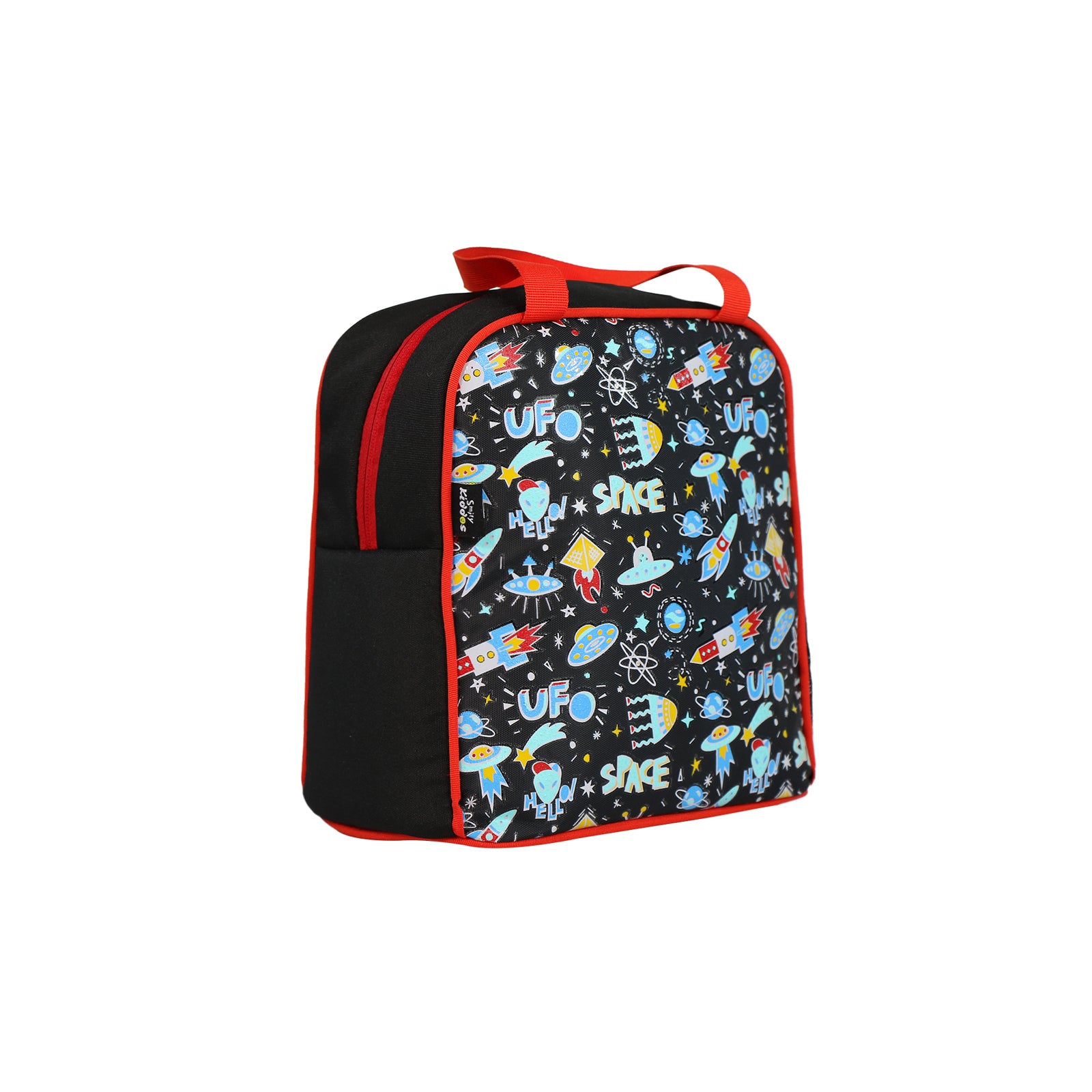 Smily kiddos joy lunch bag-Space Theme Black