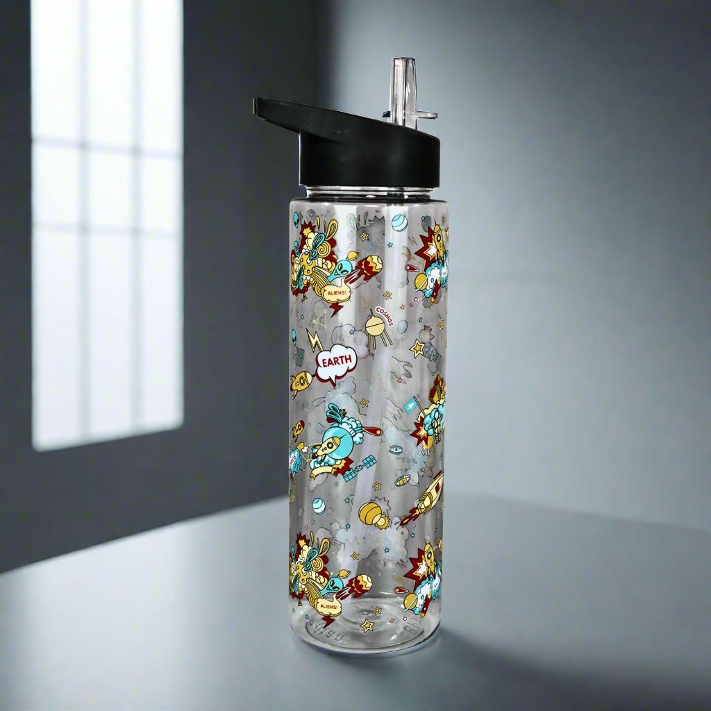 Sipper Bottle 750 ml Space Theme Black