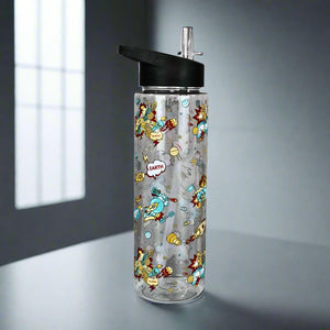 Smily kiddos Sipper Bottle 750 ml - Space Theme | Black