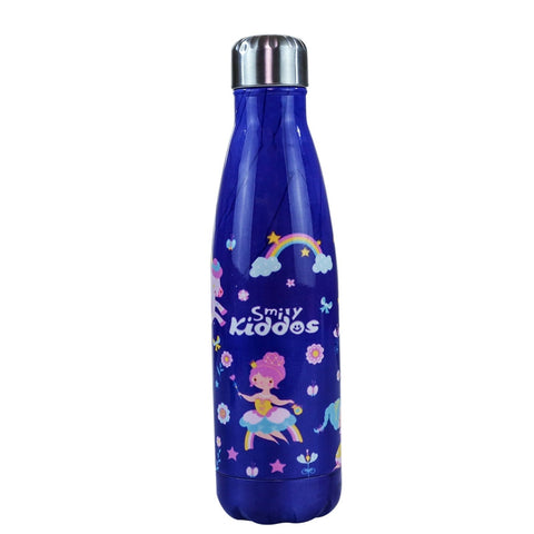 Image of Smily Kiddos Steel Water Bottle Violet  - Unicorn Theme