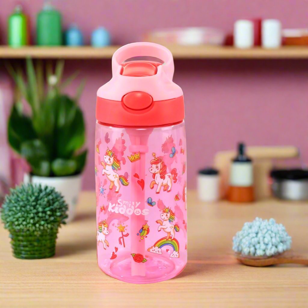 Smily kiddos Sipper Bottle 450 ml - Unicorn Theme Pink