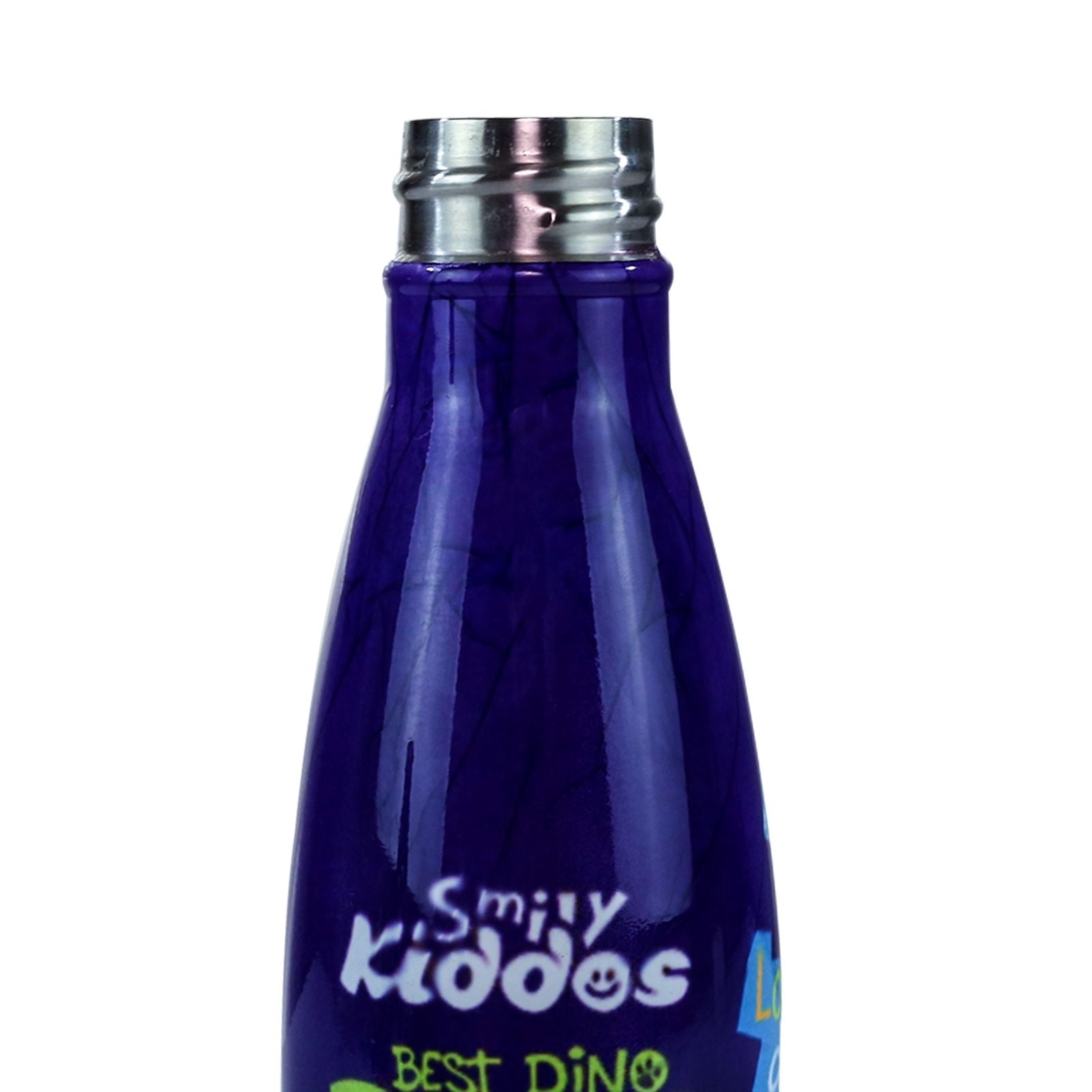 Smily Kiddos Steel Water Bottle Violet  - Rider Dino Theme