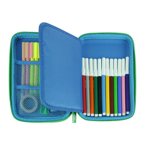 Image of Smily Single Compartment Pencil Case Blue