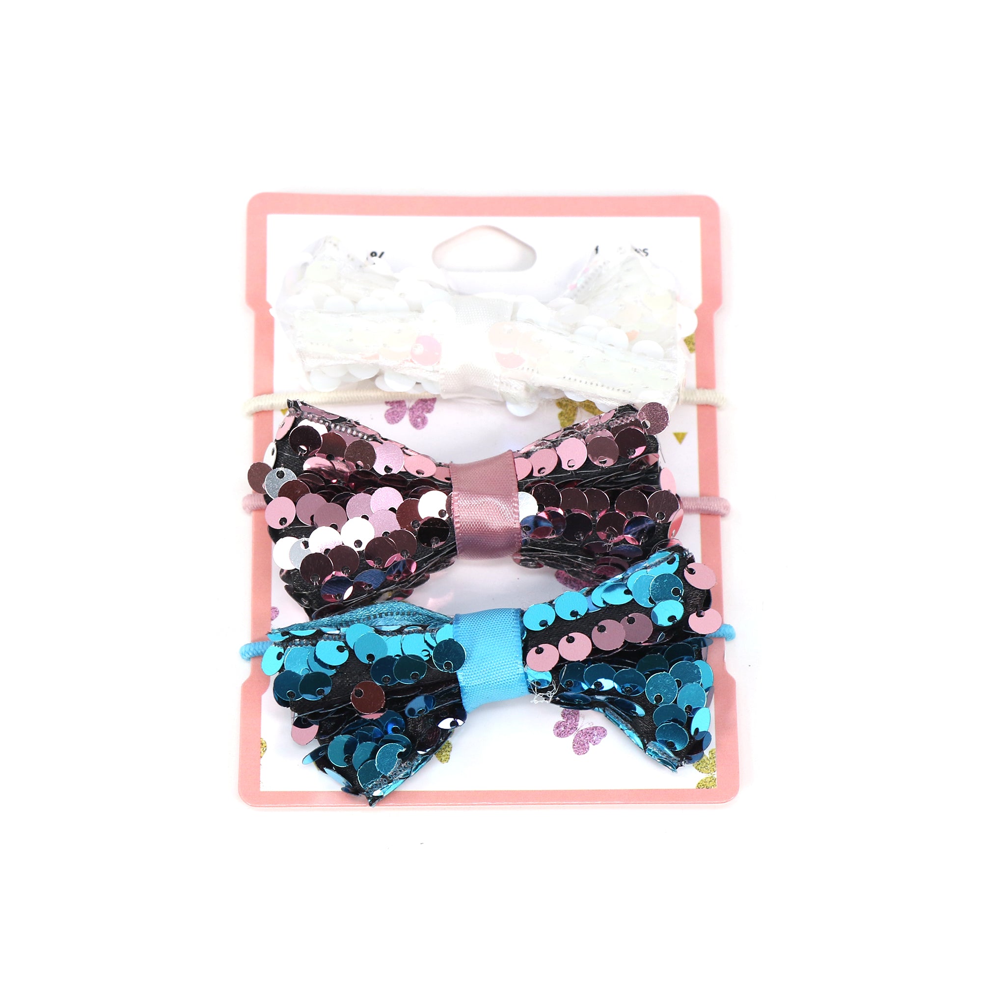 Smily Kiddos Sequine Bow Hair Clip Set