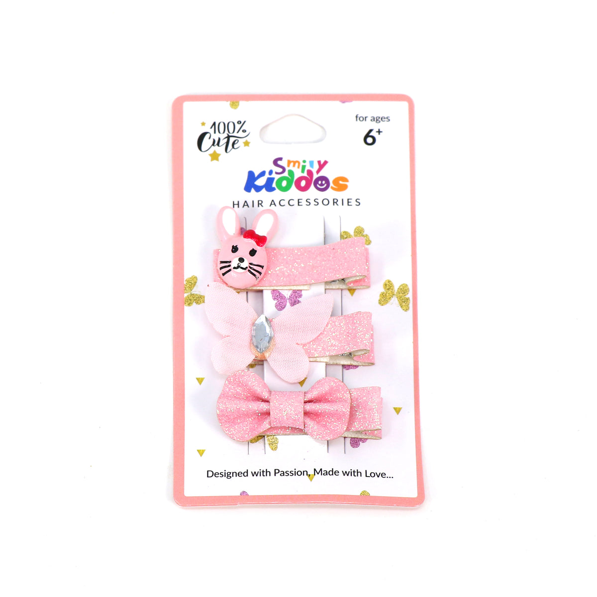 Smily Kiddos Baby Pink Hair Clip Set